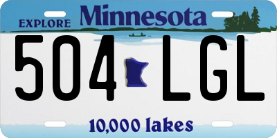 MN license plate 504LGL