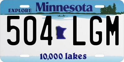MN license plate 504LGM