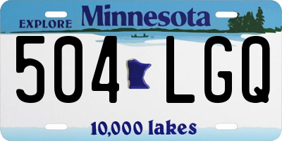 MN license plate 504LGQ