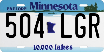 MN license plate 504LGR