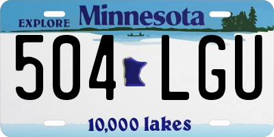 MN license plate 504LGU
