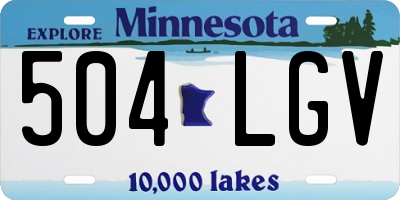 MN license plate 504LGV