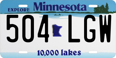MN license plate 504LGW