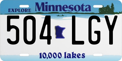 MN license plate 504LGY