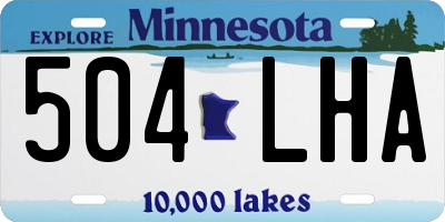 MN license plate 504LHA