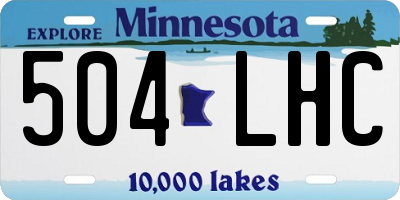 MN license plate 504LHC