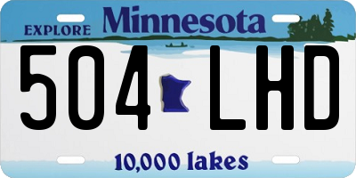 MN license plate 504LHD