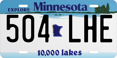 MN license plate 504LHE
