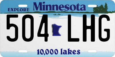 MN license plate 504LHG