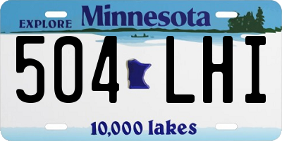 MN license plate 504LHI