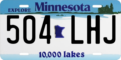 MN license plate 504LHJ