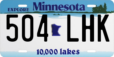 MN license plate 504LHK