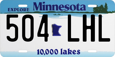 MN license plate 504LHL
