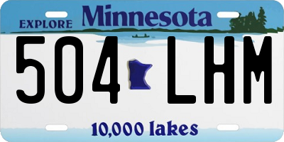 MN license plate 504LHM