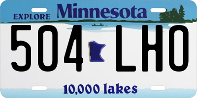 MN license plate 504LHO