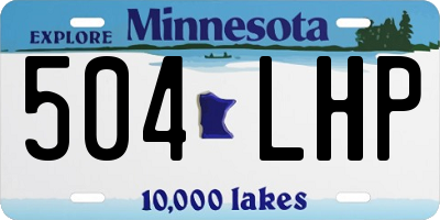 MN license plate 504LHP