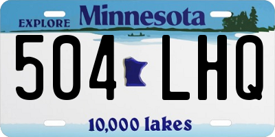 MN license plate 504LHQ