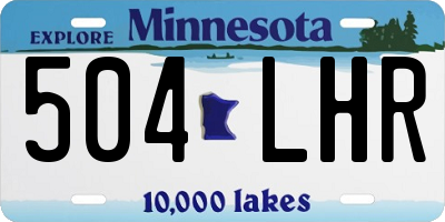 MN license plate 504LHR