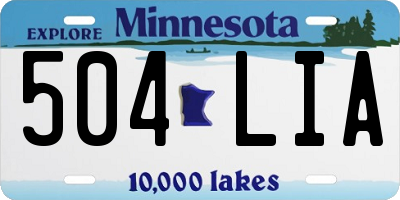 MN license plate 504LIA