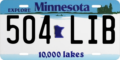 MN license plate 504LIB
