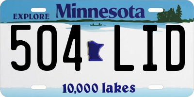 MN license plate 504LID