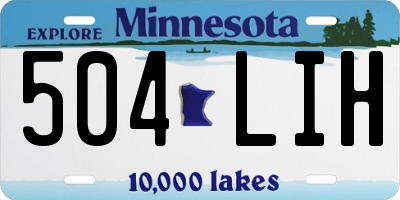 MN license plate 504LIH