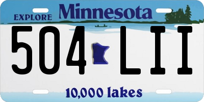 MN license plate 504LII