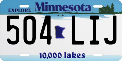 MN license plate 504LIJ