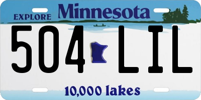 MN license plate 504LIL