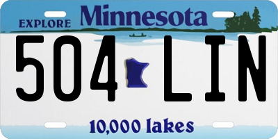 MN license plate 504LIN