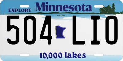 MN license plate 504LIO