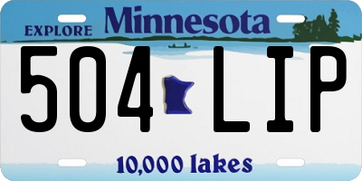 MN license plate 504LIP