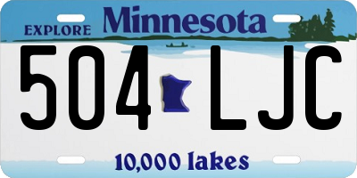 MN license plate 504LJC