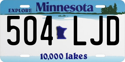 MN license plate 504LJD