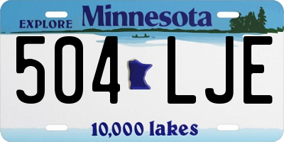 MN license plate 504LJE
