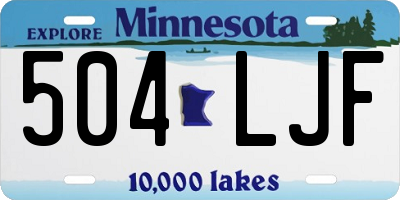 MN license plate 504LJF