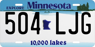 MN license plate 504LJG