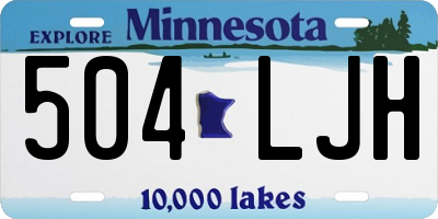 MN license plate 504LJH