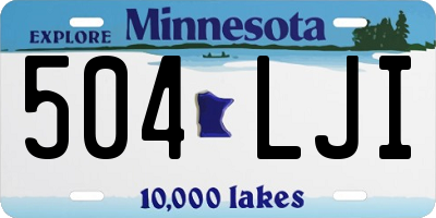 MN license plate 504LJI