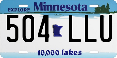 MN license plate 504LLU