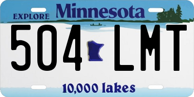 MN license plate 504LMT