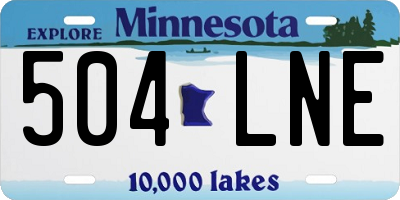 MN license plate 504LNE
