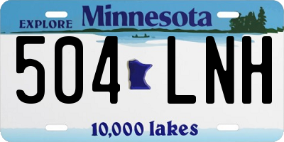 MN license plate 504LNH