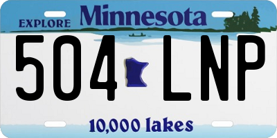 MN license plate 504LNP
