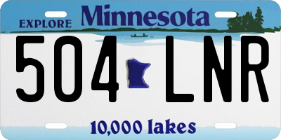 MN license plate 504LNR