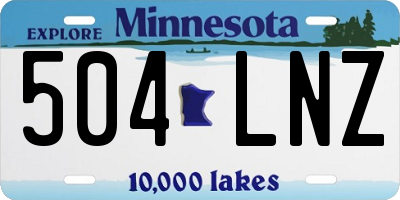 MN license plate 504LNZ