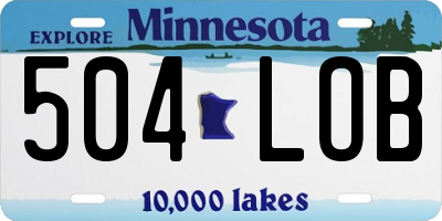 MN license plate 504LOB