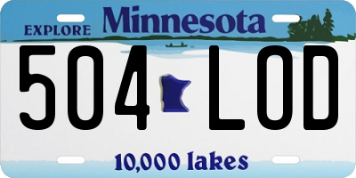 MN license plate 504LOD