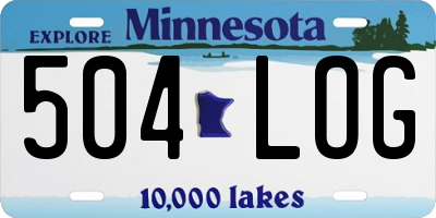 MN license plate 504LOG