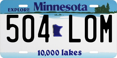 MN license plate 504LOM